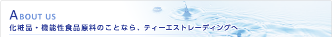 化粧品原料、機能性食品原料のことなら株式会社ティーエストレーディングへ